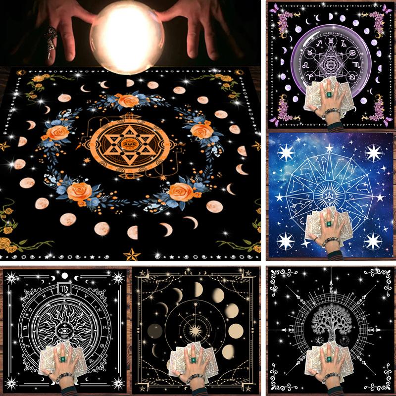 Tarot Non-slip Wear-resistant Tablecloth for Room Decoration