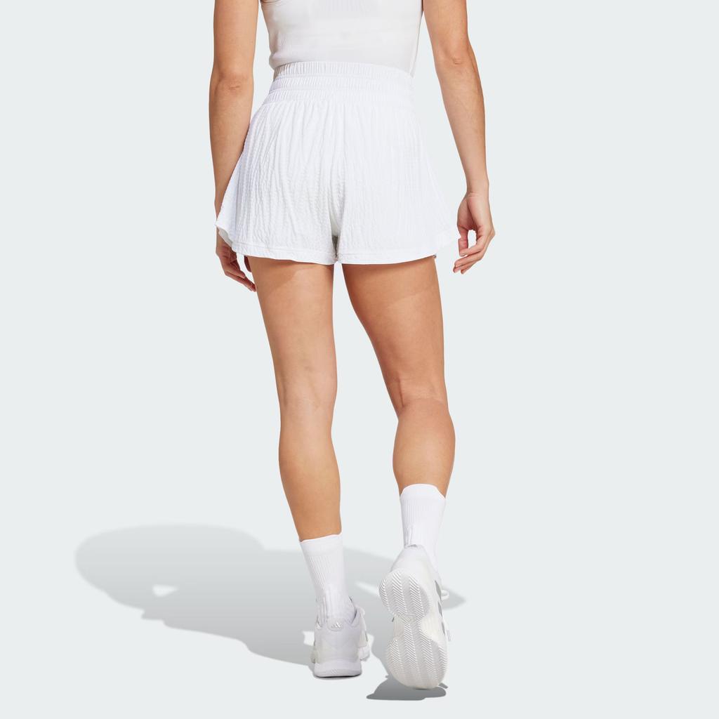 Adidas Aeroready Pro Seersucker Relaxed Fit Solid Color Tennis Shorts Women shorts White IT4691
