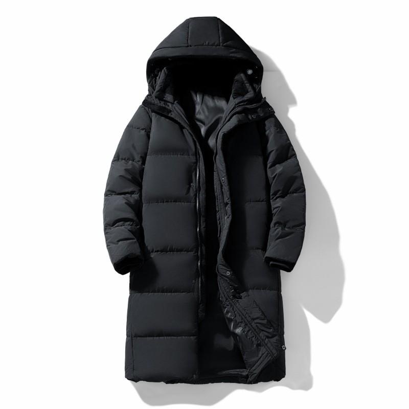 Long Warm Winter Down Jacket Men Women Hooded Thick Puffer Coat With 90% White Duck Plus Size Available