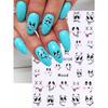 1pcs Cartoon Nail Stickers, Cute Abstract Expression Design 3D Self-Adhesive Nail Art Sticker, DIY Kawaii Fashion Nail Art Decor Nail Supplies