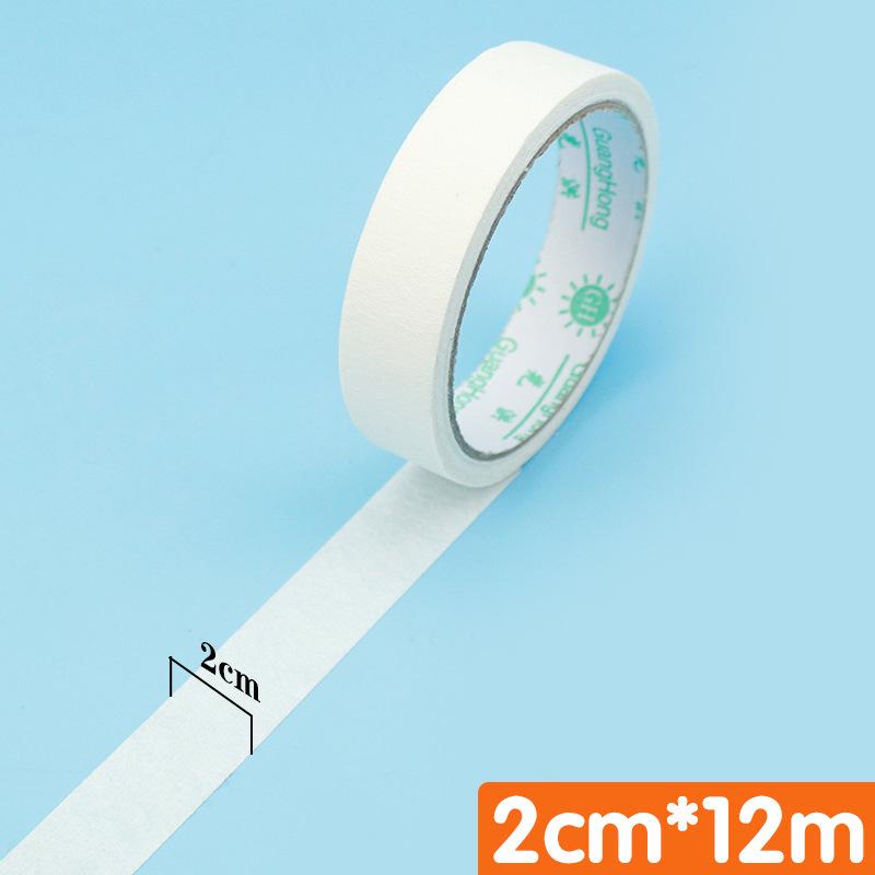 Residue-Free White Texture Paper Tape for Art Students - Decorative Edge Sealing & Spray Painting Masking Tape