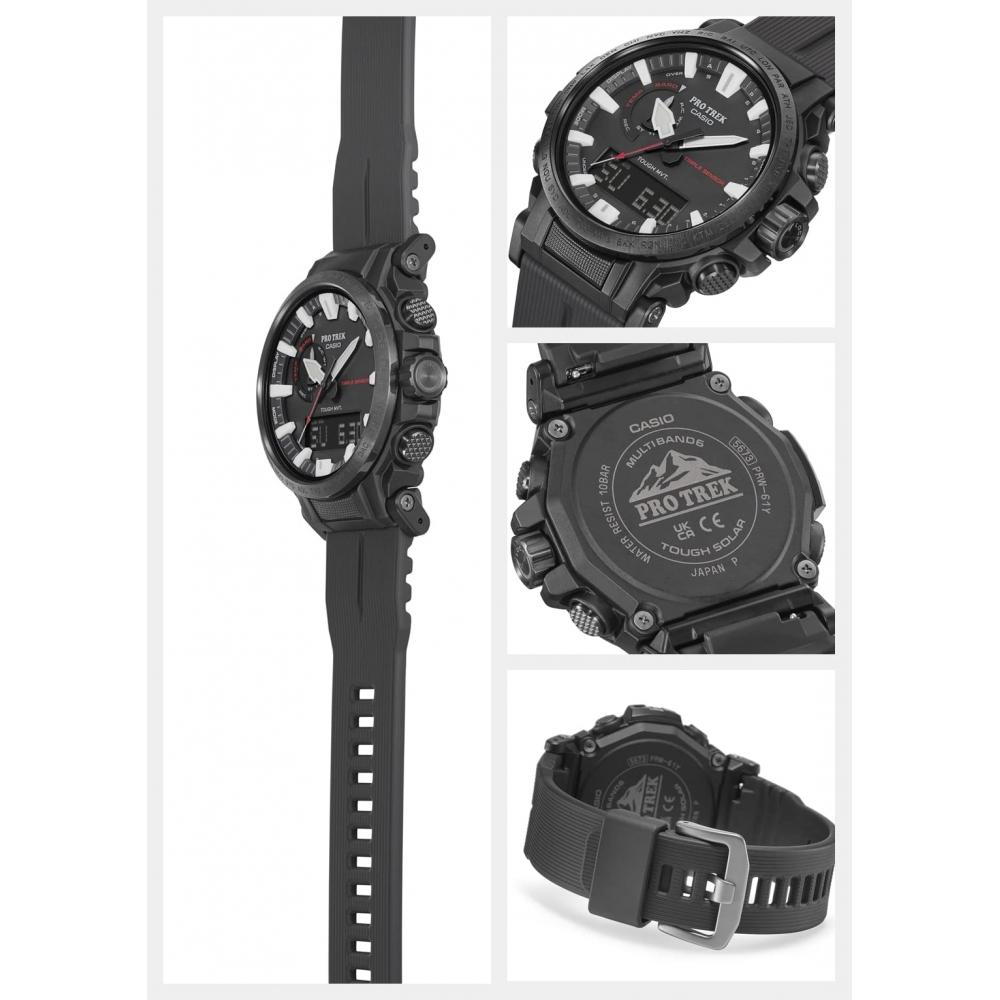 [Casio] Protrek Uhr Climber Line Radio Solar Biomasse Kunststoff PRW-61Y-1BJF Herren Schwarz