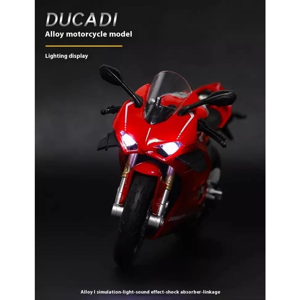 1/12 Ducati Panigale V4S Model Alloy Motorcycle Diecast Computer Desktop Ornaments Trendy Display Gift for Friend Kids Toys