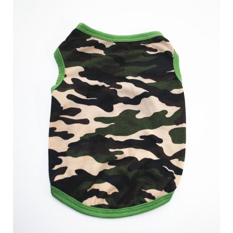 Frühlings- und Sommer Haustier Hund Kleidung, Camouflage Weste, Mesh Welpen Klimaanlagenzimmer Kleidung