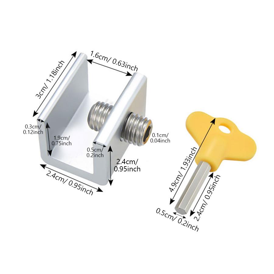 Sliding Window Lock Latch, Door Window Limiter, Child Safety Lock for Casement Patio Doors, Household Anti-Theft Window Stopper