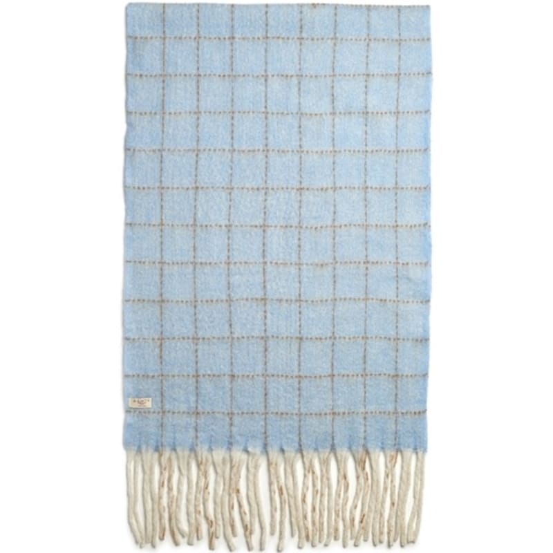

DENTS Windowpane Check Muffler - Pale Blue FREE
