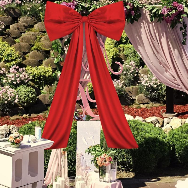 Large Bow Big Ribbon Bowknot for Backdrop Birthday Wedding Party Room Wall Decor Pink Red Giant Ribbon Hanging Gift Christmas