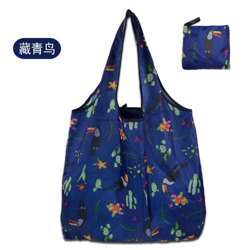 YiLi-Studio Opvouwbare boodschappentas voor dames, Lichtgewicht Waterdichte Herbruikbare Nylon Tote Bag, Draagbare Schoudertas voor Boodschappen