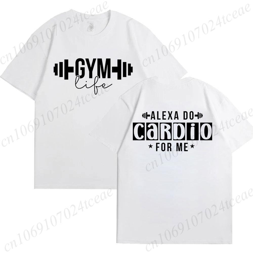 Funny Gym Life T-Shirts for Women Workout Summer Short Sleeve Tees Motivational Positive Tees Cute Exercise Fitness Tops