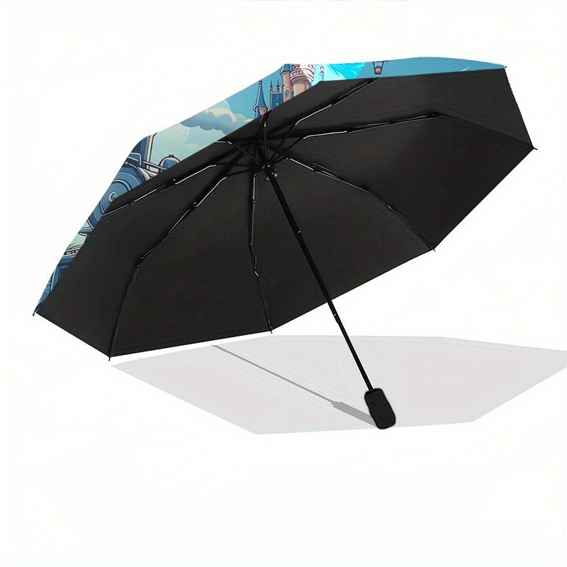 Lightning McQueen Automatic Umbrella - Tri-fold Portable Umbrella, Best Holiday Gift for Men and Women, Durable Iron Frame, Playful Design,