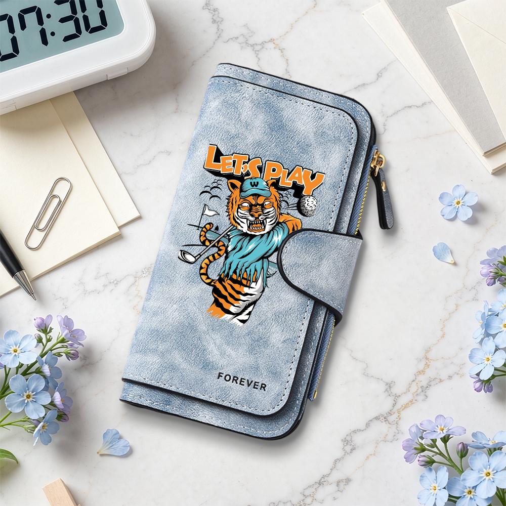 Let's Play Tiger Print Wallet Fashion Casual Long Purse Forever Stylish Portable Card Holder