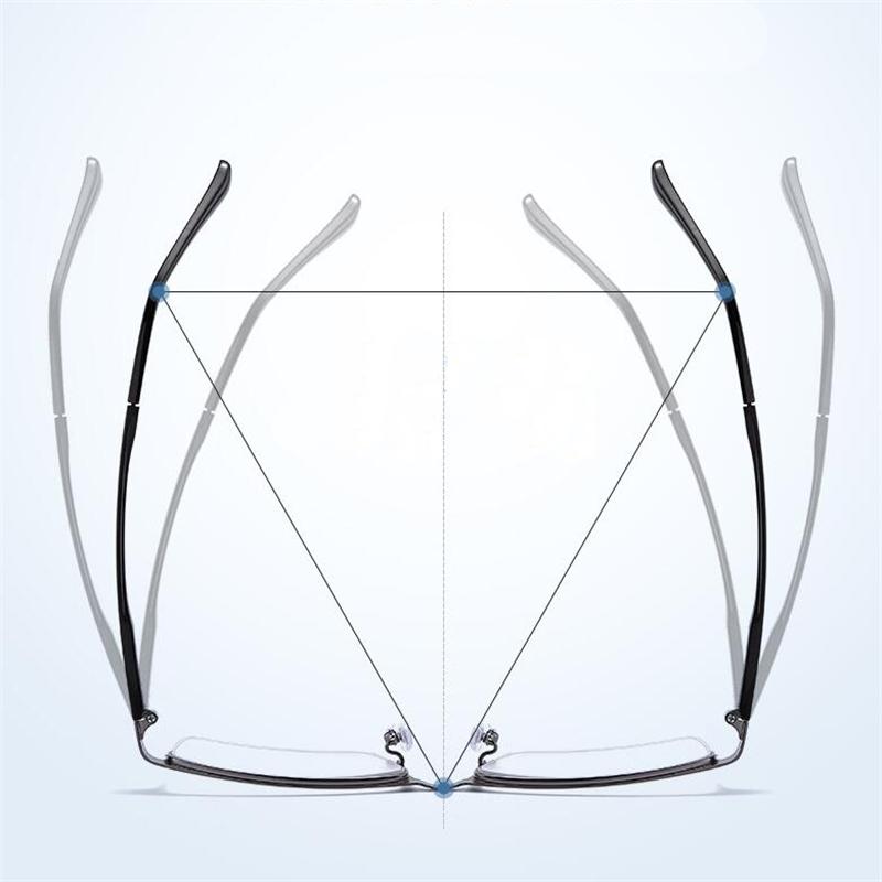 Half Frame Sun Photochromic Gray Customize Prescription Eyeglasses +Metal Square Short-Sight Eyewear 0 -0.5 -0.75 To -6.0