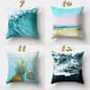 Sea Waves Beach Pillowcase Office Cushion Creative Home Car Lumbar Cushion Cover Sea View Pillow Cover Pillow Case 45X45Cm Seat