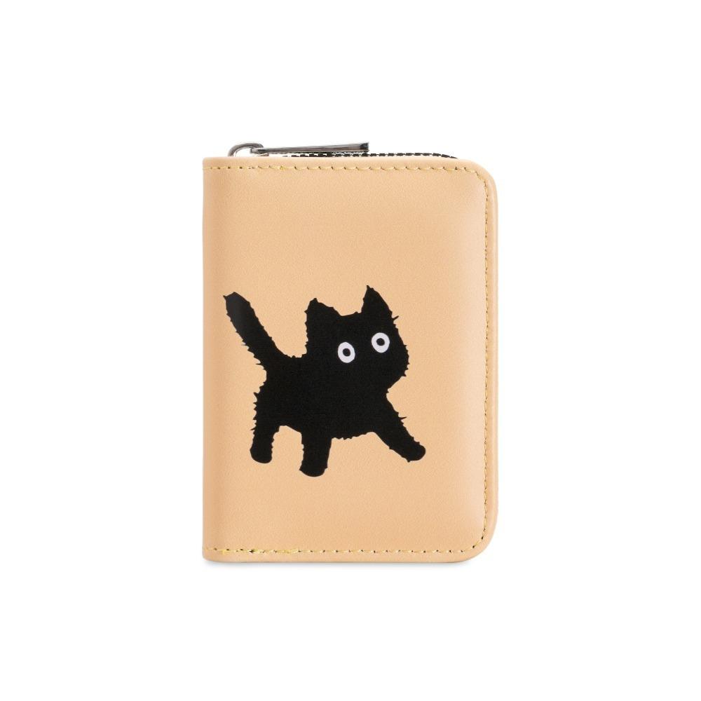 New Cat Short Wallet Large Capacity Multi Functional Card Holder Multi Slot Zipper Coin Purse