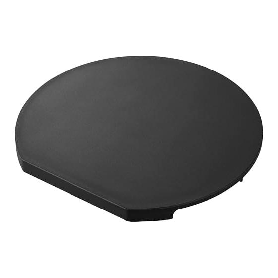 Yamazaki Jitsugyo Dishwasher Safe Magnet Antibacterial Cutting Board Round L Black W35 X D32.6 X H2.2cm Tower Floating Storage Wall Storage Free