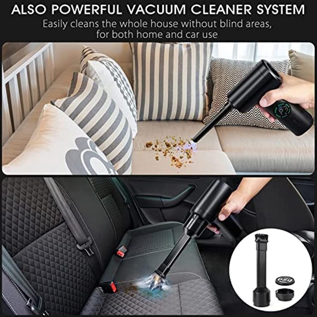 2 in 1 Portable Compressed Air Duster Air Blower & Vacuum Cleaner Cordless Keyboard Computer Duster Blower 3.81*1.88*6.51 inch