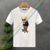 Fashion For Men's T-shirt High Quality 100% Cotton Skateboard Bear Print Summer Casual Cool Loose O-Neck T-Shirt Male Tops 2yk