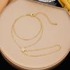 Gold-Plated Double Layer Thin Chain Stainless Steel Hand Chain Jewelry