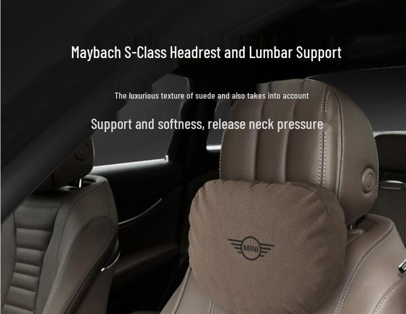 Perforated Suede Waist Cushion for BMW MINI Cooper F55/F56 Headrest