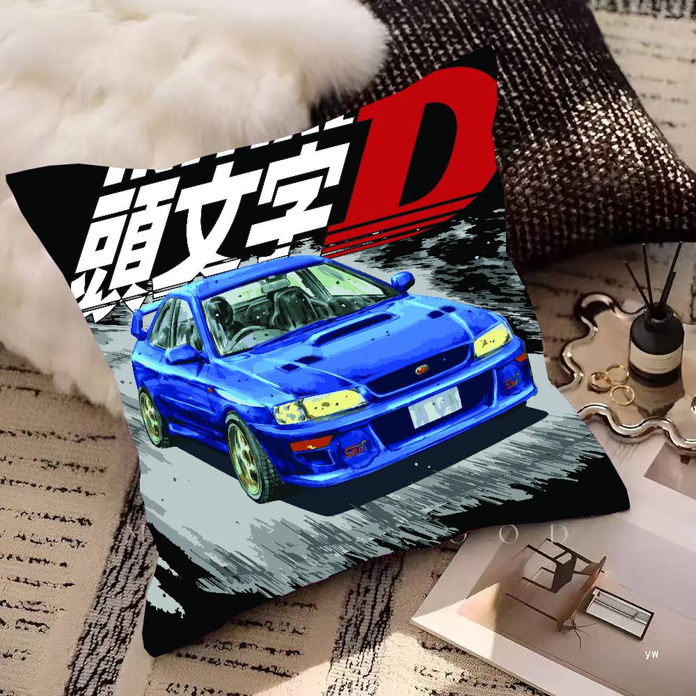Anime Initial D Pillow Case Fashion Square Pillowcase Bedroom Sofa Room Ins Decoration Leisure