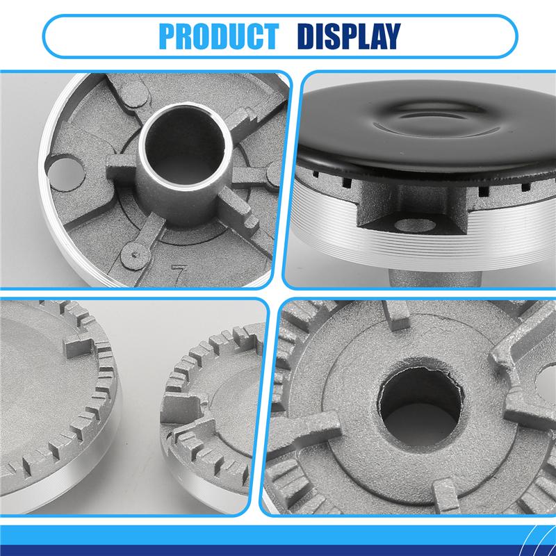 A96I-Cooker Hat Set Stove Lid, Oven Gas Hob Burner Crown Flame Cap, Fits Most Gas Stove Burners For SABAF