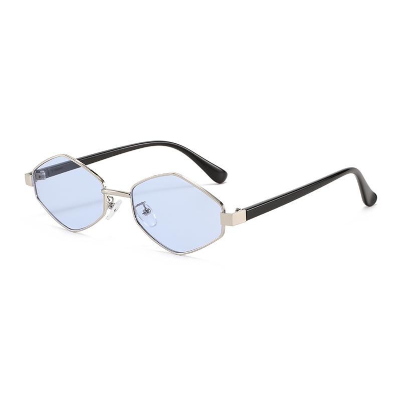 High-End Cross-Border Diamond Metal Sunglasses - Trendy Runway Style with UV Protection