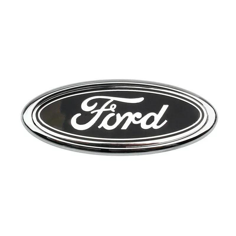 11.5X4.5cm Car Rear Trunk Logo Emblem Sticker for Ford Fiesta Ranger Mondeo Mustang Fusion Escape Kuga Edge Focus Ecosport F150 CVV1