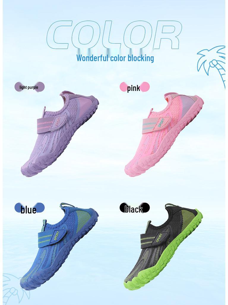 Kids' Non-Slip Soft Sole Water Shoes - Ideal for Swimming, Wading, Trekking, and Casual Indoor Wear.