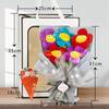 LOZIZI Smile Flower Plush Bouquet, Korean Artificial Never-Wilting Flowers, Gift for Birthday, Anniversary & Get Well, with Message Card, Purple