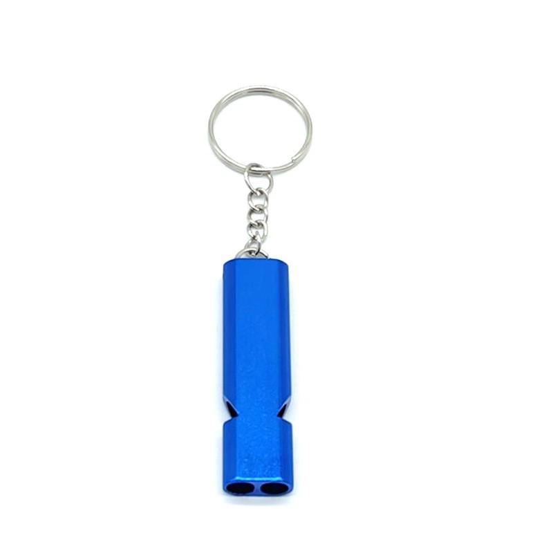 Aluminum Dual-Frequency Survival Whistle - Double Tube Outdoor Lifesaving EDC Tool