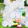 93 Stück Weiße Hochzeitsballons Girlande Weißer Ballonbogen-Set Hochzeitsjubiläum Junggesellinnenabschied Geburtstagsparty Dekoration Globos