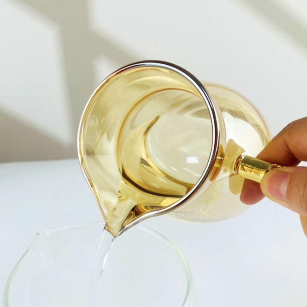 Žáruvzdorný turecký kávovar s dutou rukojetí a podstavcem Překapávací kávovar Průhledný 350 ML