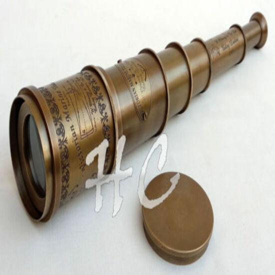 Nautical 20" Victorian Marine Brass Telescope Spyglass With Wooden Box Gift
