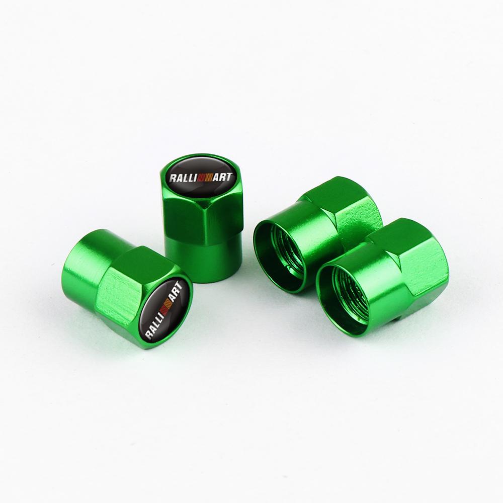 4Pcs Car Styling Tire Valve Stem Caps For Ralliart Logo For Mitsubishi Asx Lancer L200 Pajero Sport Attrage Xpander Mirage
