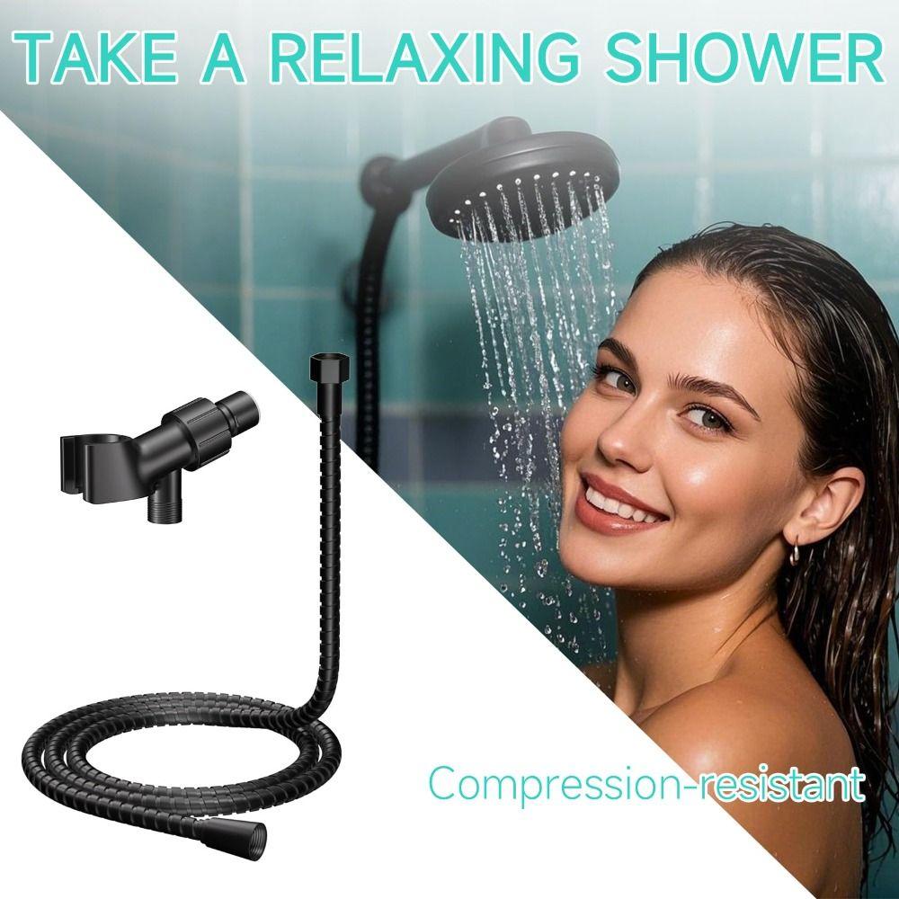

1.5M Handheld Shower Hose Stainless Steel Spray Water Pipe Durable Shower Tube Hotel