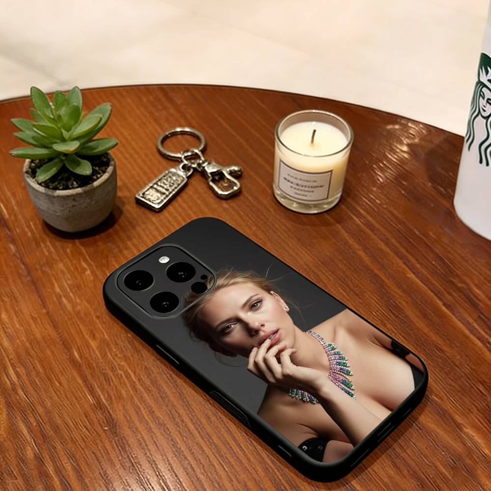 

Scarlett Johansson Phone Case Soft Silicone black For IPhone 17 16 15 14 13 12 11 X XR Plus Pro Max Plus iPhone14