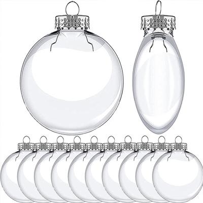1PC 60/80/100mm Clear Plastic Christmas Ball Merrry Christmas Decoration DIY Paintable Christmas Tree Hangng Pendant Ornaments