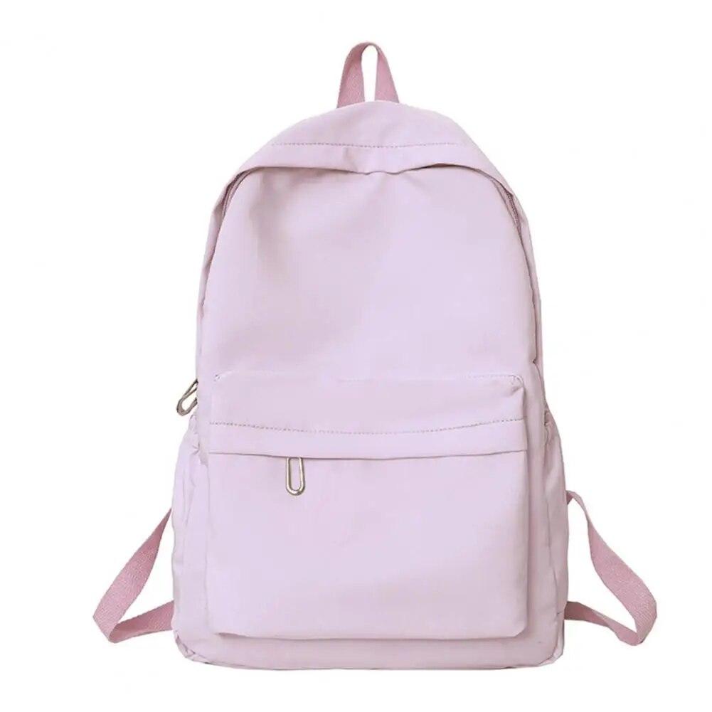 Damen-Schultasche, wasserdicht, große Kapazität, Schulrucksack, glatter Reißverschluss, einfarbig, für Teenager und Mädchen, lässiger Tagesrucksack, Studentenversorgung