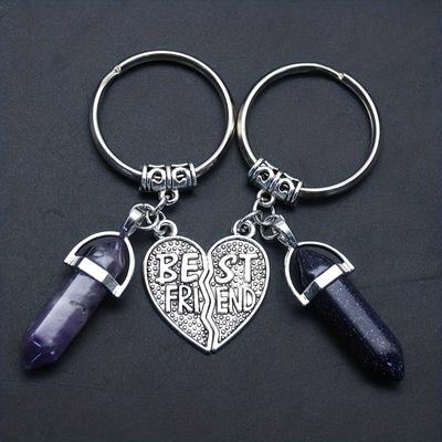 Meilleur ami et cristal porte-clés amitié correspondant porte-clés sac à dos sac à dos clé de voiture accessoire remise des diplômes cadeau de Noël