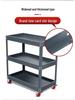 Compact Three-Layer Mobile Tool Cart with Shelves for Auto Workshop Storage