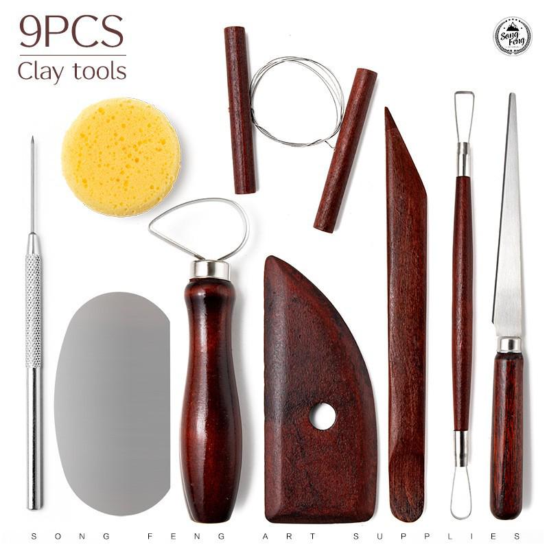 8-Piece Ceramic Pottery Tool Set: Trimming, Carving, Knife, Punch, Needle, Flat Wire, Clay Sculpting Tools