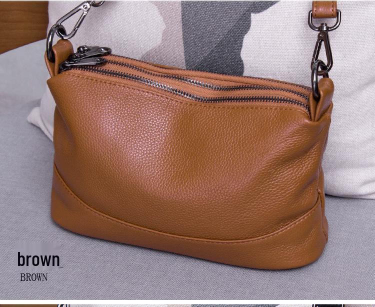 Women's 2025 Trendy Genuine Leather Multi-Zipper Crossbody & Shoulder Bag - Soft Cowhide Handbag