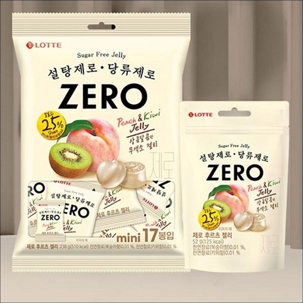Lotte ZERO Fruit Jelly Mini (Sugar-Free Mixed Fruit) 238g (Approx. 17 Individual Packs)