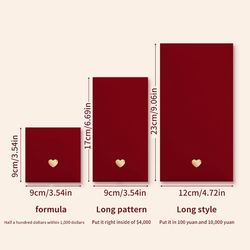 6Pcs/Pack Chinese Red Envelope New Year Spring Festival Children Lucky Money Envelopes Red Packet Gift Envelope Red Bag