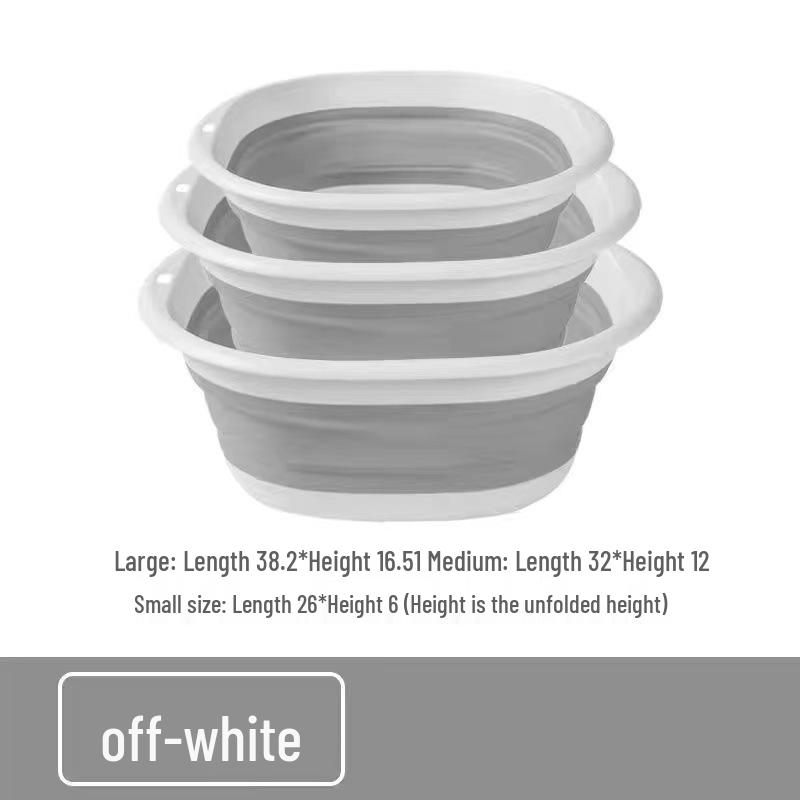 

Складаний дорожній умивальник: Портативний великий пластиковий таз для використання на вулиці, у школі, гуртожитку та для дитини. Small срібло сірий колір