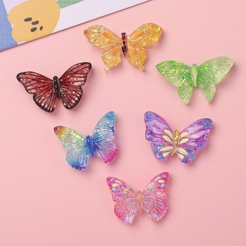 6Pcs Loveliness Shiny Colorful Butterfly Refrigerator Magnet Po Wall Message Board Magnetic Stickers Home Decor Accessories