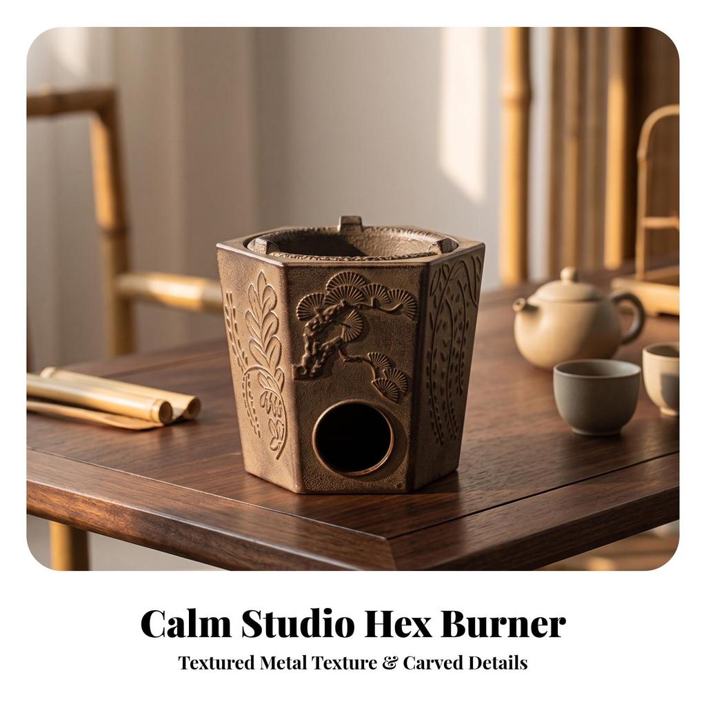 Charcoal Heater Heavy-Duty Tabletop Warmer Cast Iron for Tea Lovers