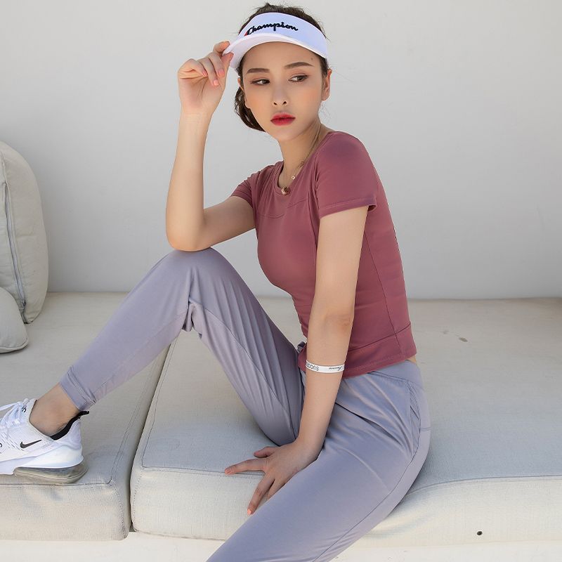 

Распродажа Облегающая футболка для бега, тренировок, спорта Short-Sleeve-Red M