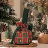 Handheld Christmas Eve Apples Gift Box Portable Canvas Christmas Gift Apples Candy Drawstring Bag for Christmas New Year Party