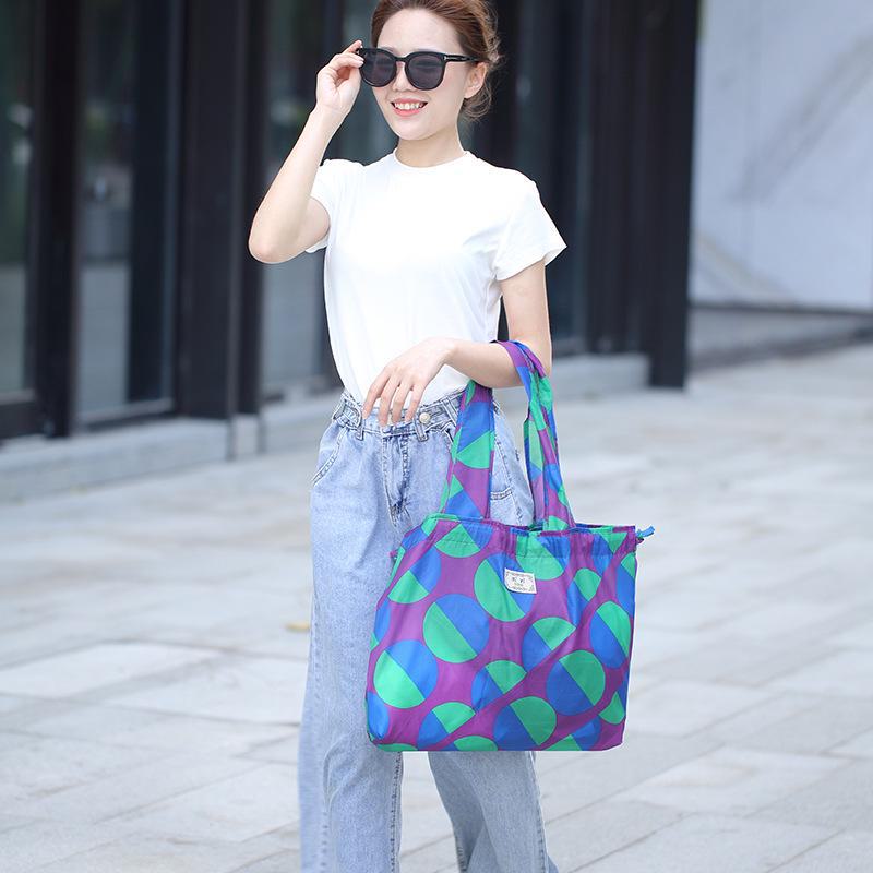 Eco-Friendly Large Waterproof Foldable Drawstring Shopping Shoulder Bag